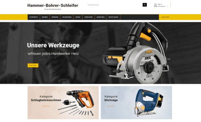 hammer bohrer schleifer wordpress website
