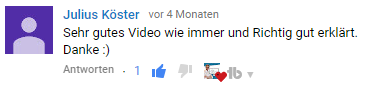 wperfolg wordpress kommentar youtube werbung kurs
