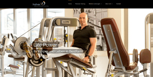 halver-personal-training wordpress website beispiel