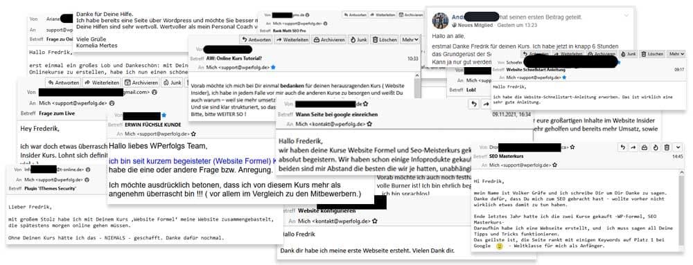 wperfolg erfahrungen kundestimmen wordpress kurs seo conversion und mehr