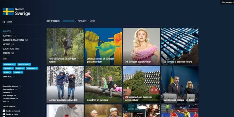 schweden-wordpress-website
